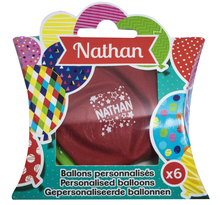 Ballons de baudruche prénom Nathan