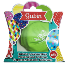 Ballons de baudruche prénom Gabin