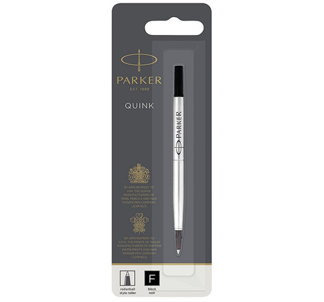 PARKER recharge Stylo Roller  pointe moyenne  noire  blister X 1