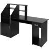 Bureau informatique meuble 164 5 x 55 x 114 5 cm noir