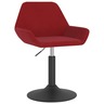 Vidaxl chaise pivotante de salle à manger rouge bordeaux velours