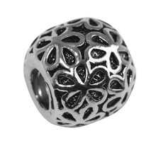 Perle métallique, 11mm Grand trou 4 mm en vrac, argent ancien