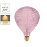 Ampoule led déco ballon rose  culot e27  4w cons.  300 lumens  lumière blanc chaud