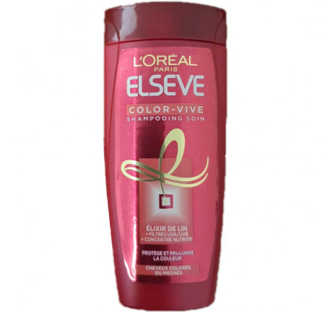 L'oréal paris - shampoing soin color-vive elseve - 50ml format voyage