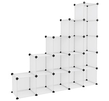 vidaXL Cubes de rangement 15 Pièces Transparent PP