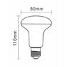 Ampoule e27 led 10w 220v r80 120° - blanc froid 6000k - 8000k - silamp