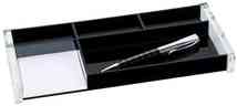 Plumier EXCLUSIV en Acrylique 5 compartiments Noir / Transparent WEDO