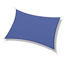 Voile d'ombrage rectangulaire anti-uv hdpe 4l x 3l m bleu