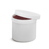 Pot rond blanc opaque à couvercle vissant standard 2000 ml (colis de 22)
