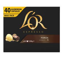 Boîte de 40 capsules Café EspressO - Forza, pour machine Nespresso, intensité : 9 (paquet 40 unités)