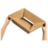 Caisse carton brune à hauteur variable et montage instantané avec fermeture adhésive 30,5x21,5x17 cm (colis de 25)