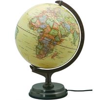 Globe Terrestre Antique Lumineux Diam 30 cm Cartographie Française CARPENTRAS SIGN