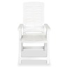 Vidaxl 2 pièces chaises inclinables de jardin plastique blanc