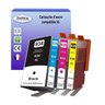 4 Cartouches compatibles avec HP OfficeJet 6800 6812 6815 6820 remplace HP 934XL, HP 935XL  (Noire+Couleur)- T3AZUR