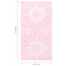Vidaxl tapis d'extérieur rose 120x180 cm pp