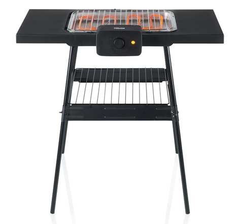 Tristar barbecue électrique de table avec support bq-2870 noir 2000 w