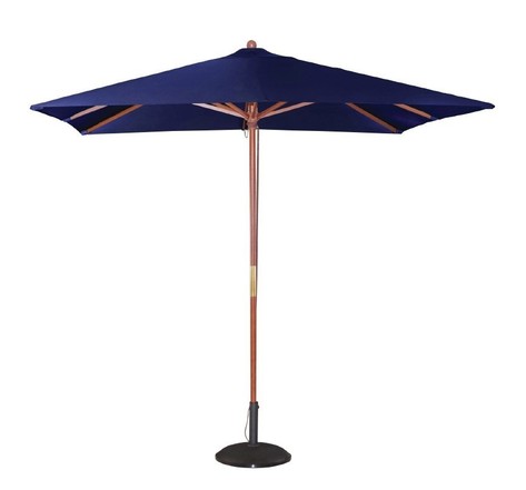 Parasol professionnel de terrasse carré de 2 5 m bleu marine - bolero - polyester