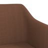 Vidaxl chaise pivotante de salle à manger marron tissu
