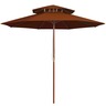Vidaxl parasol double avec mât en bois terre cuite 270 cm