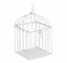 Cage décorative 17 x 9 x 9 cm - blanche