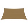 vidaXL Voile d'ombrage 160 g/m² Taupe 3 5x4 5 m PEHD
