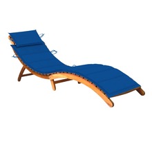 Vidaxl chaise longue de jardin avec coussin bois d'acacia solide