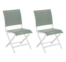 Chaises pliante jardin en aluminium Elegance (Lot de 2)