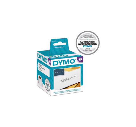 Dymo labelwriter boite de 2 rouleaux de 130 étiquettes adresse standard 28mm x 89mm