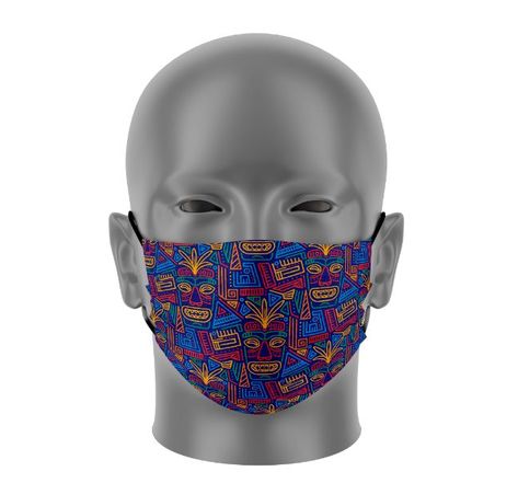 Masque Bandeau - Aztek - Taille S - Masque tissu lavable 50 fois