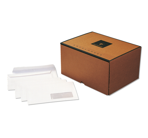 Boîte de 500 enveloppe adhéclair 162x229 fen. 45x100 90g auto-adhésive clairefontaine