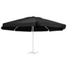 vidaXL Tissu de remplacement pour parasol d'extérieur Noir 600 cm