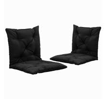 Vidaxl coussins de chaise pivotante 2 pcs noir 50 cm tissu