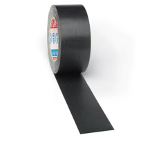 Ruban toile satinée noir étanche haut de gamme TESA 50 mm x 25 m (colis de 6)