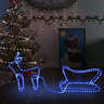 vidaXL Décoration de Noël d'extérieur Renne et traîneau 252 LED