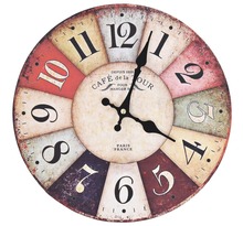Vidaxl horloge murale vintage colorée 30 cm