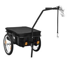 vidaXL Remorque de vélo/chariot à main 155x60x83 cm acier noir