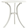 Vidaxl table de jardin blanc 62x62x65 cm aluminium coulé