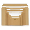 Pochette carton micro-cannelé rigide brune à fermeture adhésive raja 22 4x22 cm (lot de 100)