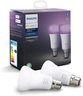 Ampoules Led Connectées White & Color Ambiance B22 Compatible Bluetooth Avec Fonctionne Avec Alexa Pack De 2 [Classe Énergétique A+]
