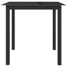 vidaXL Table de jardin Noir 80x80x74 cm Aluminium et verre