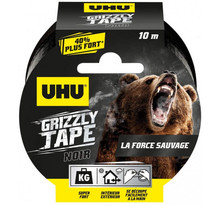Ruban adhésif uhu grizzly tape très résistant et étanche - noir