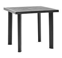 Vidaxl table de jardin anthracite 80x75x72 cm plastique