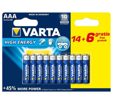 Varta Alkaline High Energy 20 piles 1,5V AAA (lot de 2)