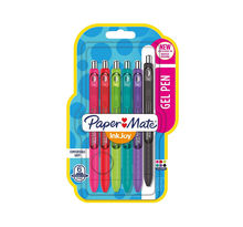 Paper mate inkjoy gel - 6 stylos à encre gel rétractable - assortiment de couleurs - pointe moyenne 0.7mm - sous blister