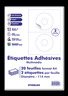 20 Planches A4 - 2 étiquettes diametre 114 autocollantes mutimedia CD par planche pour tous types imprimantes - Jet d'encre/laser/photocopieuse