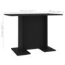 vidaXL Table de salle à manger Noir 110 x 60 x 75 cm Aggloméré