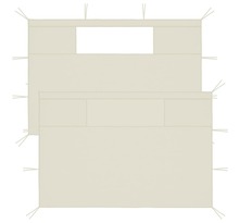 Vidaxl parois latérales de belvédère avec fenêtres 2 pcs crème