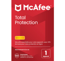 Mcafee total protection - licence 1 an - 5 postes - a télécharger