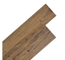 vidaXL Planche de plancher PVC autoadhésif 5 02 m² 2 mm Marron noyer