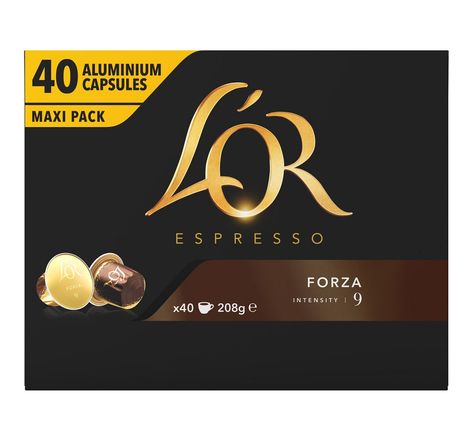 Boîte de 40 capsules Café EspressO - Forza, pour machine Nespresso, intensité : 9 (paquet 40 unités)